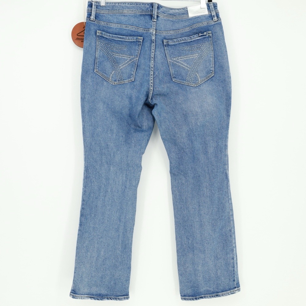 Seven7 Boot Jean With Front Patch Pockets Rhinest… - image 2